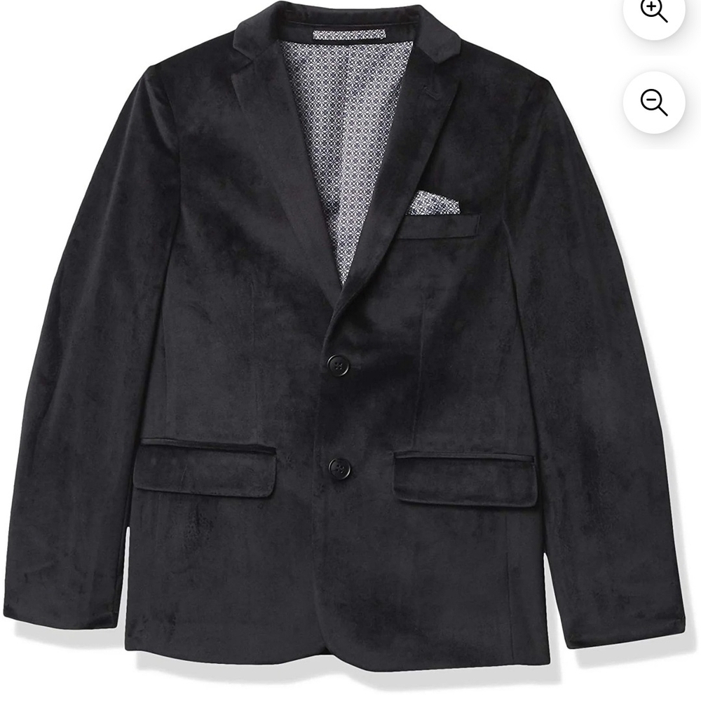 Isaac Mizrahi Boys Slim Fit Velvet Blazer